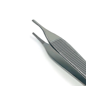 Pinces à tissus Treves 1x2 dents en acier inoxydable, instrument chirurgical certifié Preci HC-CL-187 STML - Product Image 4