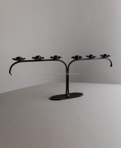 Plateau en aluminium de finition noire de qualité supérieure feuille martelée conception perlée accessoire décoratif pour la maison de noël fait à la main résistant à la chaleur - Product Image 2