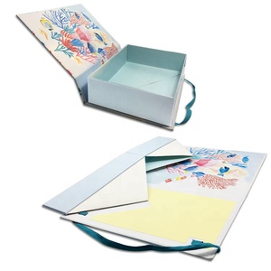 Wholesale Customized Colorful Cosmetic Transport Folding gift <b>box</b> <b>Christmas</b> gift <b>box</b> with ribbon - Product Image 2