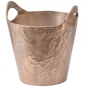 Unique Hammered Brass Ice Bucket With Tongs Round Vintage Design For Party Use Handmade Metal Beverage Cooler Ice Bucket - Product Image 2