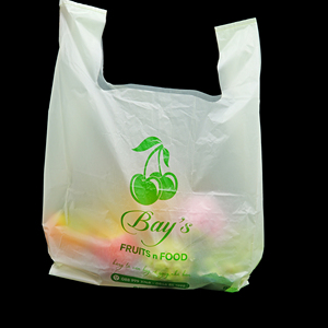 Sac de t-shirt de livraison écologique réutilisable imprimé sur mesure en gros sac à provisions roll-on en vrac recyclé fabricant direct - Product Image 4