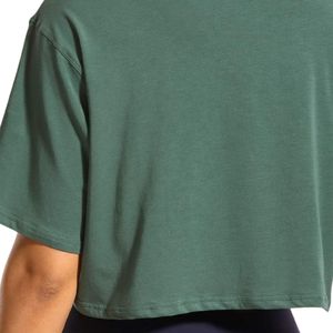 T-shirt court oversize pour femme, manches courtes, coupe ample, en coton, pour le sport, le yoga, le streetwear, vente en gros, fournisseur OEM - Product Image 4