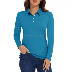 Venta al por mayor de alta calidad 100% algodón mujeres polos personalizados impresos mujeres polos por Star Figure Enterprises - Product Image 2