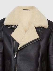 Luxury Genuine Leather <b>Pilot</b> Flight Aviator <b>Jacket</b> Winter Bomber Custom OEM ODM Sample Service Available Today - Product Image 5