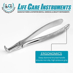 Forceps d'extraction dentaire professionnels pour racines inférieures, modèle anglais, fabriqués en acier inoxydable de haute qualité par Life Care Instr. - Product Image 3