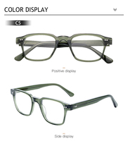 Lunettes de vue carrées rétro en acétate pour femmes et hommes – Montures optiques tendance