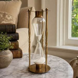 Solid Brass Sand <b>Timer</b> Handmade Decorative Vintage Hourglass Elegant Home Office Table Accent Gift - Product Image 1