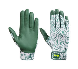 Gants de frappe de baseball professionnels, paume en cuir de mouton, dos en polyester avec impression par sublimation. - Product Image 1