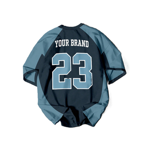 Men's Sublimation Raglan Panel Design American Football Jersey Men Breathable <b>Polyester</b> <b>Tshirt</b> Teamwear Custom Design for Brands - Product Image 5