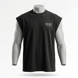Private Label Heavyweight Sleeveless T-Shirt Men Custom Brand Logo Oversized Boxy Fit Streetwear Tank <b>Top</b> Manufacturer Bulk - Product Image 2
