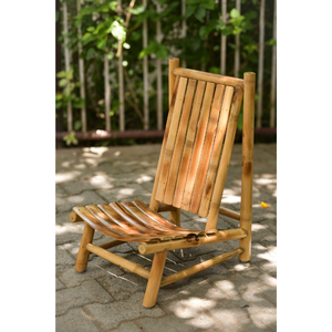 Silla de Bambú Ecológica, Silla Baja de Bambú Natural, Silla de Relajación para Exteriores, Jardín, Patio, Resort, Hotel, Kingcraftviet - Product Image 1