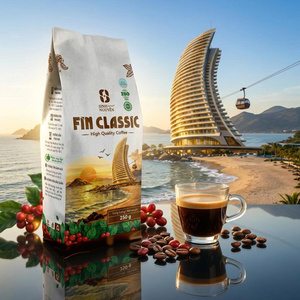 FIN CLASSIC Premium 1kg Sachet Aromatique Torréfaction Moyenne 10% Arabica Moyenne 90% Robusta Mélange de Grains de Café en Vrac Direct Usine Vietnam - Product Image 3