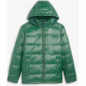 Veste matelassée verte personnalisée pour homme, avec capuche, imperméable, chaude, pour l'extérieur, style bomber, vente en gros de vêtements - Product Image 3