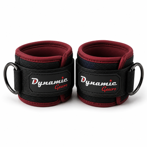 Solid Colors Neoprene Padded Ankle Straps Breathable Nylon Steel Components Customizable Fitness Ankle Cuffs for <b>Cable</b> Workouts - Product Image 2