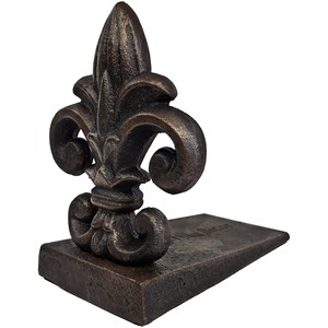 Butée de porte en bronze Fleur-de-Lis, design moghol |   Décoration d'intérieur en métal en gros - Product Image 1