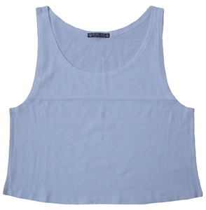 เสื้อกล้ามคอวีทรงโกธิคสำหรับผู้ชาย สีฟ้าอ่อน ระบายอากาศได้ดี แห้งเร็ว ผลิตจากผ้าฝ้าย 100% ย้อมสีแบบ Garment Dyed  ถักทออย่างดี - Product Image 1