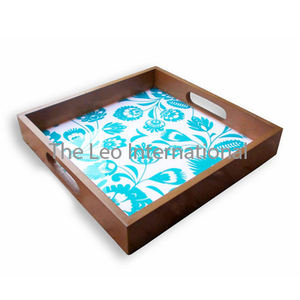 Plateau de luxe en bois doré et noir, accessoires de cuisine, assiettes métalliques pour aliments, plateau créatif pour collations d'hôtel - Product Image 3