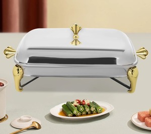 Stainless Steel 3 Quart Rectangular <b>Chafing</b> <b>Dish</b> <b>Buffet</b> <b>Set</b> Catering Food Warmer for Parties And Events At Best Price - Product Image 2