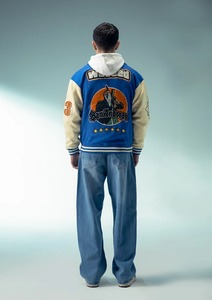 Chaquetas Varsity de Béisbol para Hombre, Invierno, con Cierre de Botones, Corte Regular, Estilo Casual, Cuello Camisero, Algodón - Product Image 2