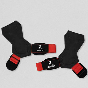 Correas de Agarre para Levantamiento de Pesas de Cuero Vacuno Transpirables y Ligeras para Uso en Gimnasio y Entrenamiento de Fuerza - Product Image 1