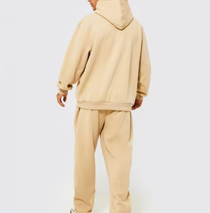 ชุดวอร์มโอเวอร์ไซส์ผ้าฟลีซเนื้อหนัก 400gsm ผลิตตามสั่ง ผสมผ้าฝ้าย 80% โพลีเอสเตอร์ 20% พร้อมแผ่นยางนูน - Product Image 2