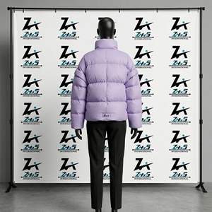 Blouson matelassé personnalisé à col montant, chaud pour l'hiver, coupe oversize, léger et respirant - Product Image 2