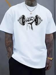 T-shirt surdimensionné pour homme avec impression personnalisée, sérigraphie, broderie, design graphique, coupe ample, vêtements de sport, gym, entraînement - Product Image 2