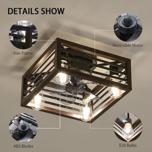 พัดลมเพดานขนาด18นิ้วพร้อมไฟและรีโมทคอนโทรลที่ใช้ได้กับแอป - Product Image 4