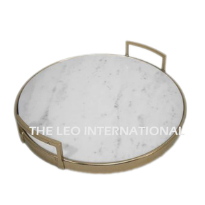 High Quality <b>Serving</b> Tray Popular Creative Metal Leafy Design <b>Serving</b> Tray <b>Set</b> with Handles Handmade <b>Dishes</b> & Plates Tray - Product Image 6