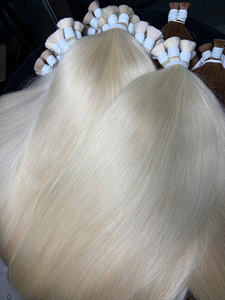 Extensiones de Cabello Humano Vietnamita 100% Real # 60 # 613 # 60ash # Cabello de Color Platino, Precio de Fábrica, Cutícula Completa Alineada - Product Image 5