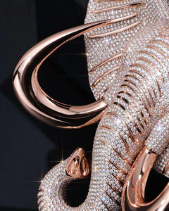 Luxury <b>Elephant</b> Head Moissanite Pendant Necklace Iced Out Rose Gold Hip Hop Statement Chain High Shine Jewelry <b>Gift</b> - Product Image 5