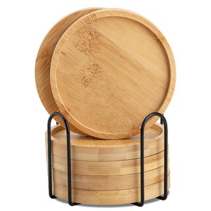 Ensemble de sous-verres géométriques en bambou artisanal, vente en gros |   Artisan de Moradabad - Product Image 2