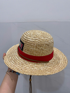 OEM Woven Round Raffia <b>straw</b> bucket <b>Hat</b> Beach <b>Hat</b> Custom Tag Unisex Adjustable For Spring Summer Casual Daily Tour outdoor gift - Product Image 1