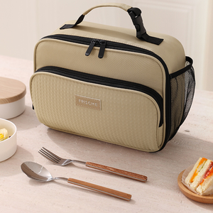 premium leakproof thermal food carrier durable <b>lunch</b> organizer with front zipper pocket and side mesh storage - Product Image 5
