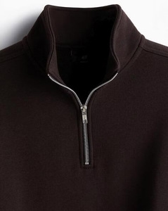 เสื้อสเวตเชิ้ตพรีเมียมทรงโอเวอร์ไซส์สำหรับผู้ชาย คอซิป ¼ ซิป ผ้าคอตตอนฟลีซหนานุ่ม สไตล์สตรีทแวร์สั่งทำพิเศษ ปักลายสำหรับฤดูใบไม้ร่วง - Product Image 2