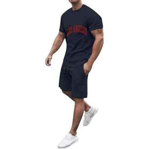 เสื้อยืดลำลองผู้ชายไซส์ใหญ่ ระบายอากาศได้ดี พร้อมกางเกงขาสั้นเข้าชุด สำหรับฤดูร้อน ชุดลำลองคู่รัก คุณภาพสูง - Product Image 5