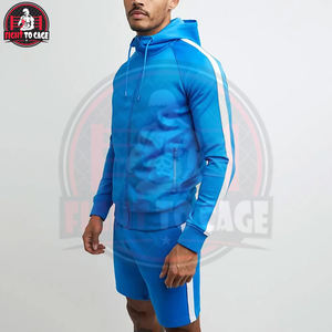 Conjunto de Sudadera con Capucha y Pantalones Cortos de Dos Piezas, Transpirable, Informal, con Cierre de Cremallera, Mezcla de Algodón, para Gimnasio en Casa, Hecho en Pakistán, Otoño 2026, Precio al por Mayor - Product Image 3