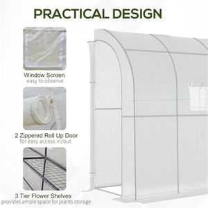 Mini Serra Moderna per Casa e Giardino, Facile da Montare con Struttura in Acciaio Zincato, PVC e Polietilene, Serra Walk-In - Product Image 5