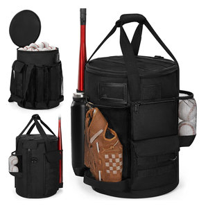 Bolsa de béisbol de gran capacidad para viaje con compartimentos separados para zapatos y pelota, correas de hombro ajustables - Product Image 1