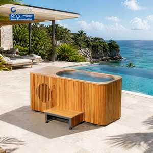 Villa de Resort Tropical con Bañera de Inmersión Fría, de Cedro Rojo y Acero Inoxidable, Ovalada, con WiFi Inteligente, Enfriador de 1HP, Lista para DDP, de Lujo - Product Image 1