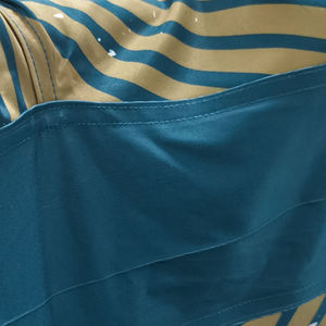 Pantalones Cortos de Boxeo de Satén Azul para Hombre Adulto MMA, Cintura Elástica Blanca, 100% Algodón, Logotipo Personalizado Impreso con Transferencia Térmica en la Parte Delantera, Tela de 100g - Product Image 3