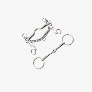 Novedad: ZUMA ENTERPRISES - Bocado de caballo Pelham profesional personalizable de acero inoxidable con boca portada - Product Image 6