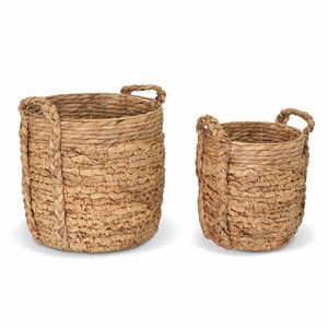 Panier tressé à la main en jacinthe d'eau, best-seller, fait main, pour rangement et organisation - Product Image 4