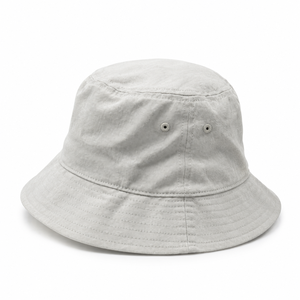Sombrero de Pescador de Algodón Reciclado Gris Claro, Unisex, Color Sólido, Casual, para Primavera y Verano - Product Image 1