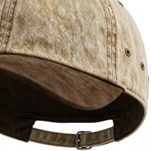 Casquette de baseball en jean délavé 6 panneaux réglable unisexe sportive respirante imperméable 100% coton pour extérieur printemps automne adulte - Product Image 5
