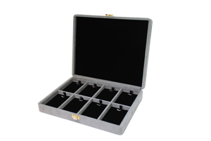 Caja Organizadora de Collares Japonesa Rectangular de Ocho Compartimentos, Esquinas Redondeadas, Interior de Papel de Terciopelo Premium, 243x213x50mm, Día de San Valentín - Product Image 6