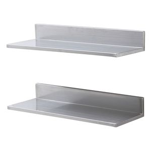 Étagères murales flottantes en acier inoxydable de 8,6 po x 24 po pour salle de bain, capacité commerciale 44 lb, support mural 44 lb - Product Image 1