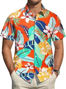 Camisas Hawaianas para Hombre, Manga Corta, con Botones, Camisa Casual de Verano, Estilo Tropical, Playera Aloha Hawaiana - Product Image 2