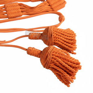 Ceinture de cérémonie rouge personnalisée avec pompons, ceinture d'uniforme d'officier et écharpe d'épaule - Product Image 3