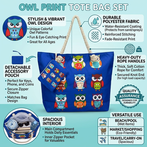 Designer Canvas Fabric Owl Evil Eye Tote <b>Bag</b> <b>Reusable</b> Shopping Carry <b>Bag</b> Custom Printed Wholesale Export Supply - Product Image 6